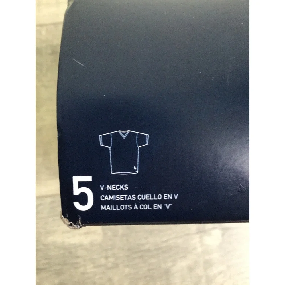 Polo Ralph Lauren Men's White Slim Fit Cotton V-Neck T-Shirt 5 Pack Size XL‎ NWT